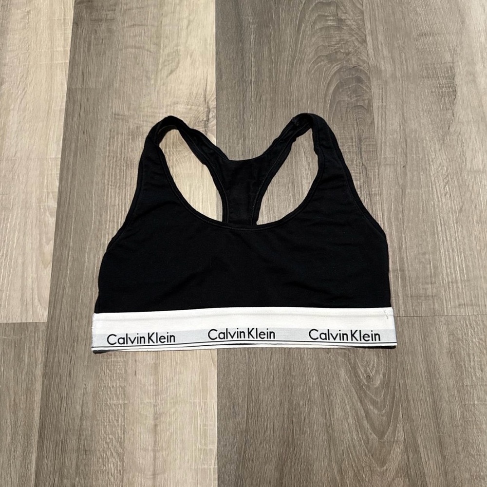 Calvin Klein Black and White Sports Bra